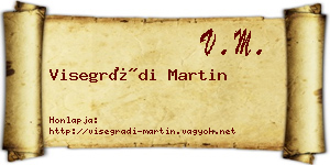Visegrádi Martin névjegykártya