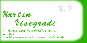 martin visegradi business card